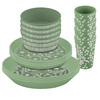 Tableware Set Blomster 16 Pcs. Natur Blatt green