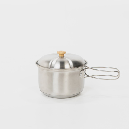 BOXIO COOKWARE - stainless steel camping cookware set, 2 pots, pan and kettle