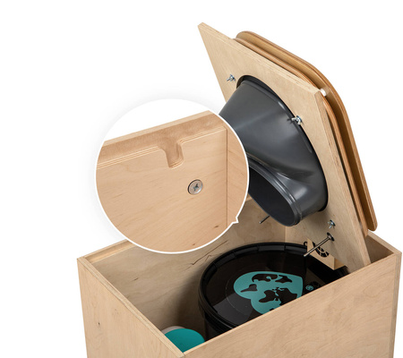 TROBOLO TeraBlœm Plus - wooden composting toilet kit with extra-large 22 l capacity