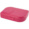ajaa! lunch box with divider, pink – made from sugarcane, 18.5 × 12.5 × 5 cm