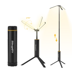 BougeRV Lampa kempingowa teleskopowa LED 3000 lm 15600 mAh - do 168 cm, IPX5, powerbank
