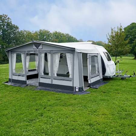 Markiza podróżna Lazise 240 Jasnoszary 1121-1155cm Stal