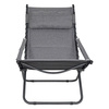 Krzesło rozkładane fotel Crespo AP/262 Tex-Comfort, Jasnoszare