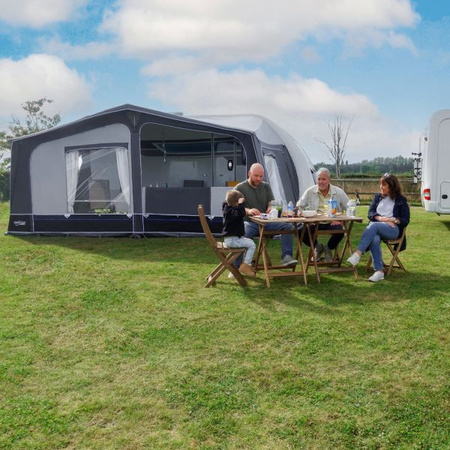 Przedsionek do przyczepy CAMPTECH Jade 20 - obwód 1125-1150 cm, Camptex All Season, 4 okna, stelaż osobno