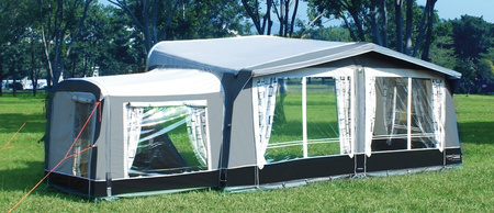 CAMPTECH Jade Air extension for the Jade Air awning - kitchen, storage or sleeping space, light grey and dark grey, 11.9 kg