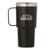 MAWII kubek termiczny stal nierdzewna 600 ml czarny z uchwytem