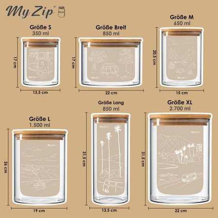 Storage Bag Camping 5-Piece Set, Size L – 1.5 l