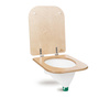 TROBOLO urine diverter white with wooden toilet seat - insert for DIY composting toilet