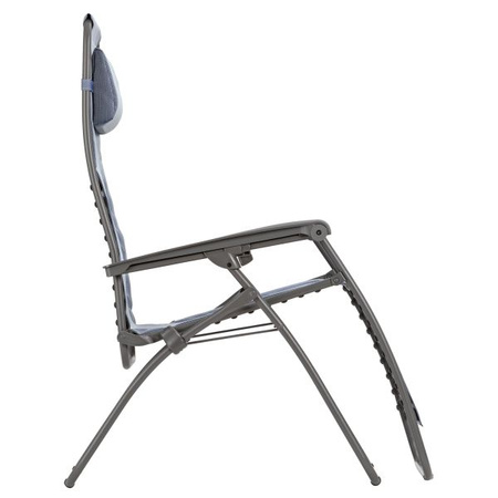 Fotel rozkładany RSXA Clip niebieski 140kg 76cm oparcie