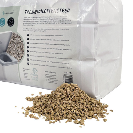 Trelino Ściółka z włókien iglastych 7 l, 3 kg - toaleta separacyjna