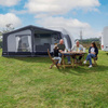 CAMPTECH Jade 15 caravan travel awning - circumference 1000-1025 cm, Camptex All Season, 4 windows, poles sold separately