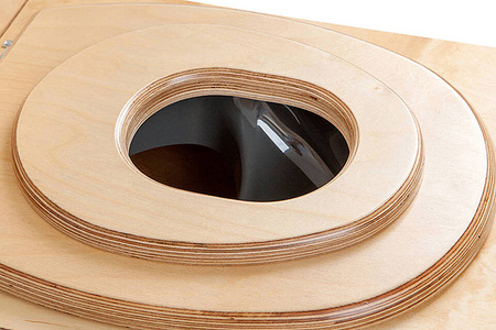 TROBOLO children's seat for composting toilet seat - alder and birch plywood