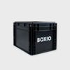 BOXIO SOLO - czarny Eurobox z pokrywą 40 x 30 x 28 cm z tworzywa z recyklingu