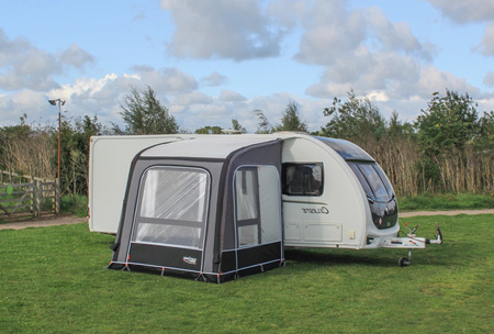 Przedsionek dmuchany częściowy CAMPTECH Opal Air 390 do przyczepy kempingowej - szer. 390 cm, wys. montażu 235-255 cm, Camptex All Season, 31 kg