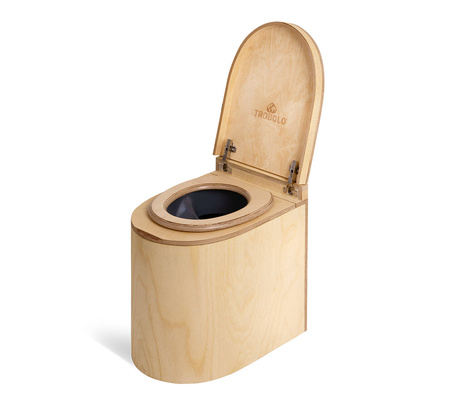 TROBOLO LunaBlœm - pre-oiled wooden composting toilet with rounded front