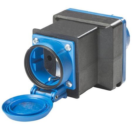 AS Schwabe CEE 16 A to Schuko adapter plug 230 V, approx. 3.5 kW, IP44 - compact, for motorhome and caravan