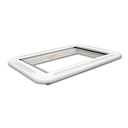 ExtraVENT 70 Evo - 70 x 50 cm rooflight for motorhomes and caravans, double-glazed dome, 4500 K LED, forced ventilation, pleated blind and fly screen, roof 25-60 mm