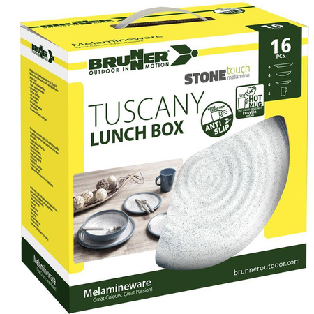 Brunner Tuscany zestaw zastawy 16-częściowy - antypoślizgowy
