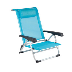 Krzesło plażowe Saint-Tropez marki Bo-camp, jasnoniebieskie