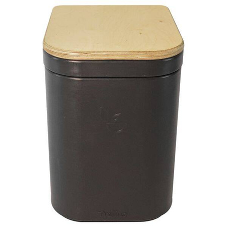 Trelino Origin L composting separation toilet anthracite with wooden lid, 10 l / 10 l, no water or chemicals