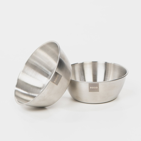 BOXIO BOWL - set of 2 stainless steel camping bowls, Ø 14.5 cm
