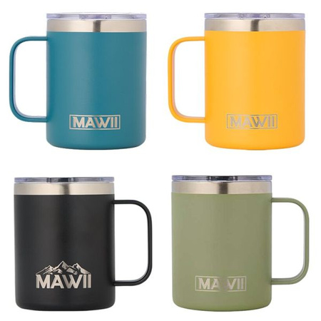 Stainless Steel Mug with Handle, 350 ml, teal