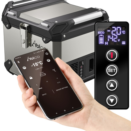 Yolco kompresorowa lodówka motocyklowa topcase MCX17 17 l, srebrna