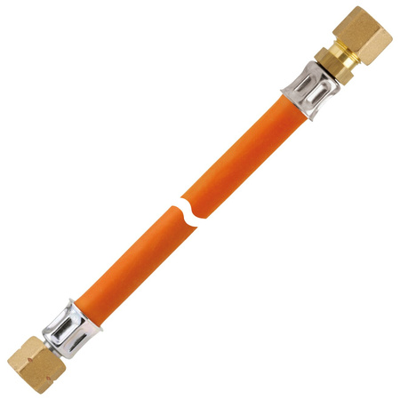 GOK Wąż gazowy 10 bar G 1/4 LH-ÜM x RVS 8, 800 mm