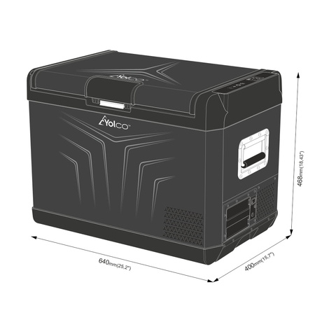 Yolco przenośna lodówka kompresorowa GCX47 47 l, czarna
