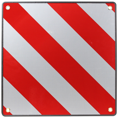 EAL Znak ostrzegawczy 2w1 z aluminium, czerwono-biały, 50x50 cm