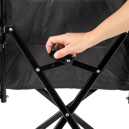 Składane krzesło Raptor Recliner marki Brunner, szaro-czarne
