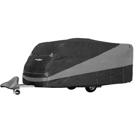 Pokrowiec na przyczepę kempingową Brunner Design 12M 450-500 cm - 500 x 240 x 220 cm, 4-warstwowa włóknina, oddychający