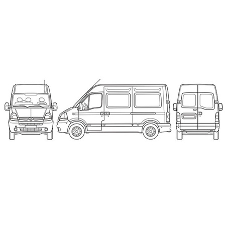 Wewnętrzna osłona termiczna szyb kabiny Renault Master 1998–2004