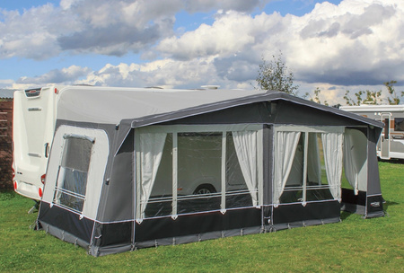 CAMPTECH Topas Air 16 inflatable travel awning - circumference 1025-1050 cm, Camptex All Season, 6 windows, pump included
