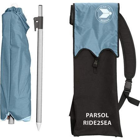 Brunner Parasol Ride2sea UPF 50, Blue, Steel, 190 cm, 1.5 kg