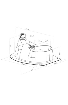 TROBOLO urine diverter grey - insert for DIY composting toilet